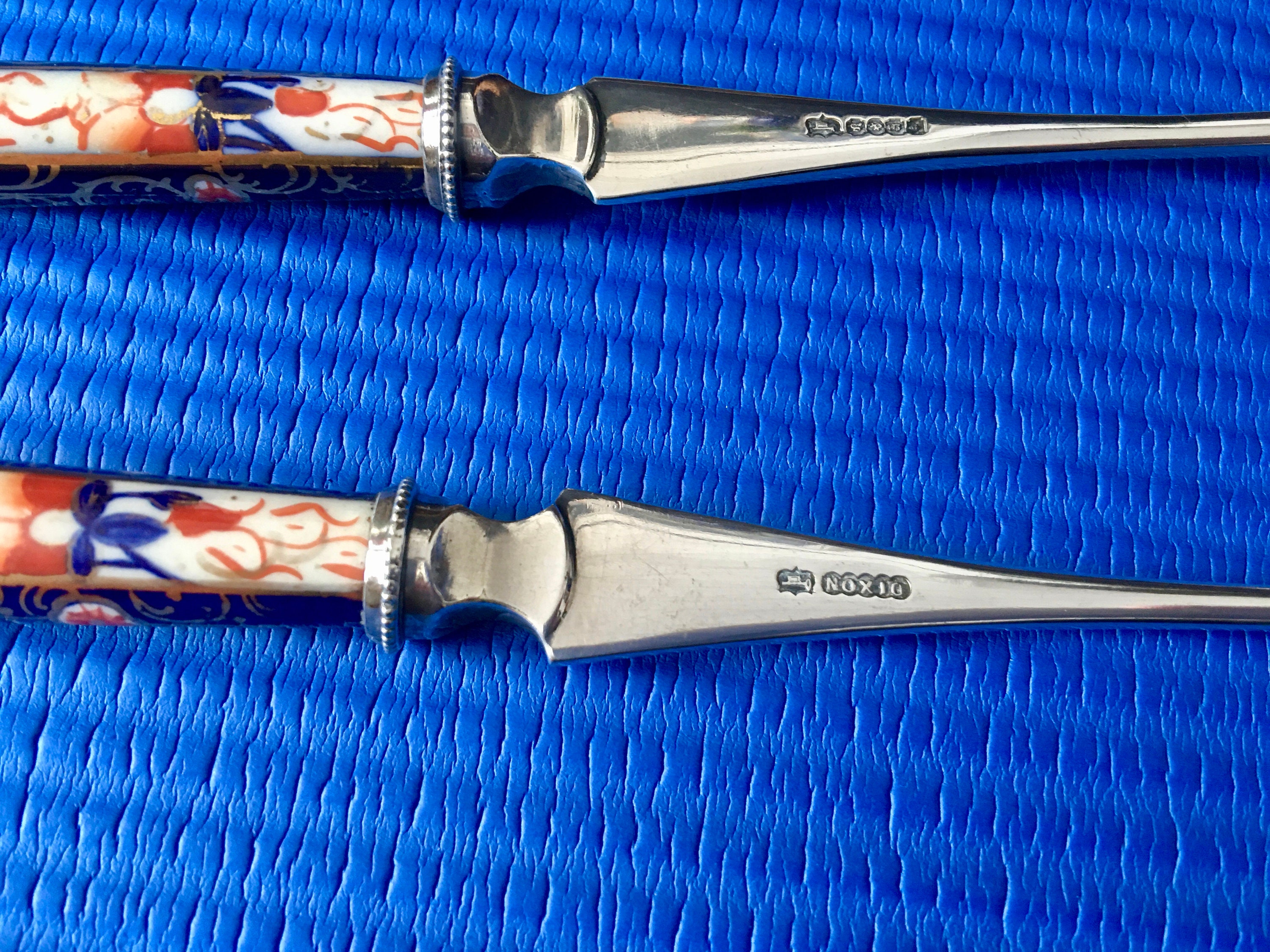 Vintage EPNS Serving Spoon and Fork With Imari Handle 30cm Etsy