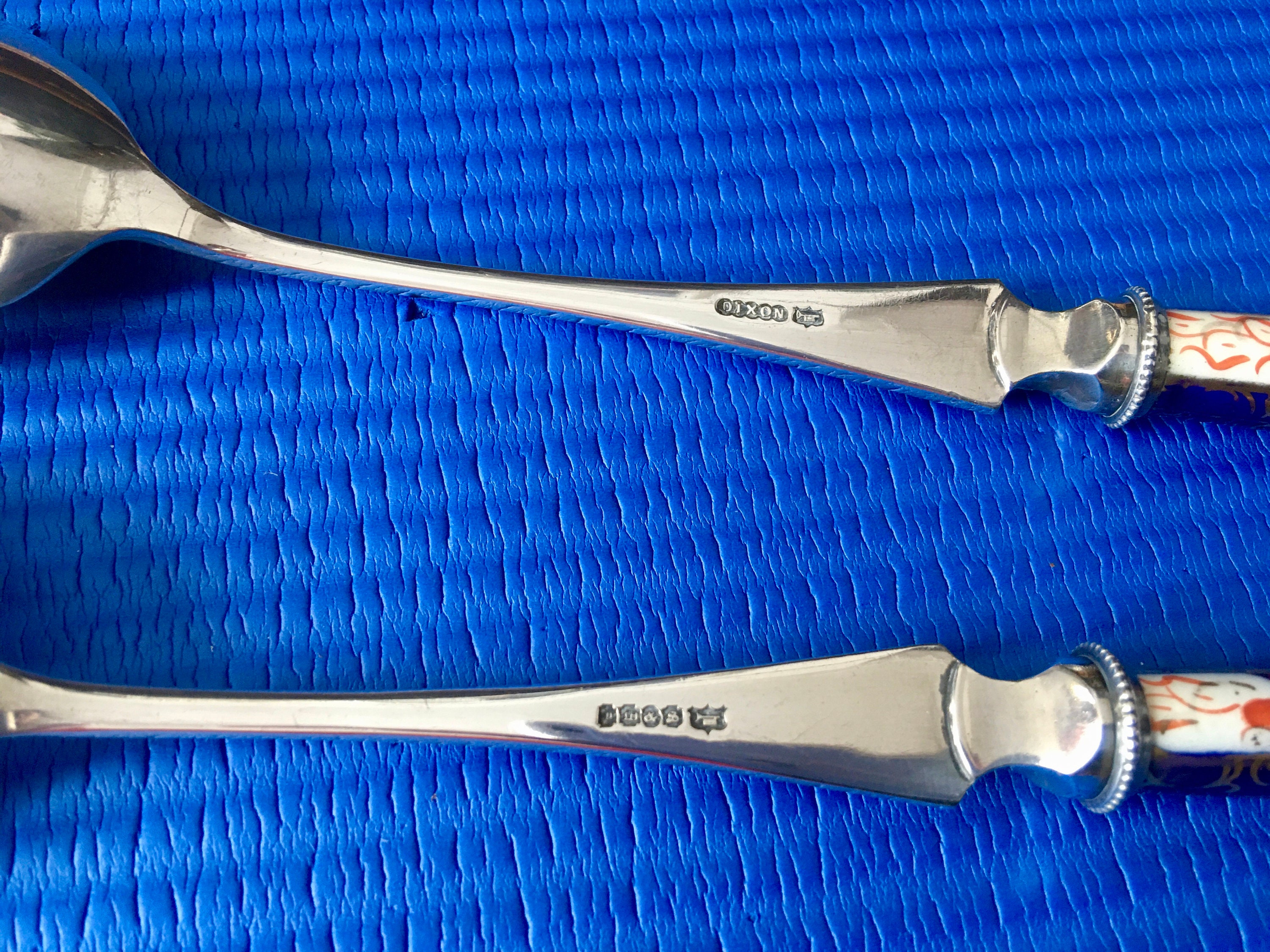 Vintage EPNS Serving Spoon and Fork With Imari Handle 30cm Etsy