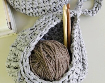 Cesta uncinetto, cestino uncinetto, organizer nido