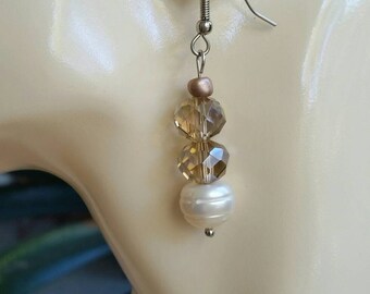 Freshwater pearls earrings,  jewelry gifts for women, natural pearls jewelry, gift for her, Mother's Day gift, women jewelry, J176-E