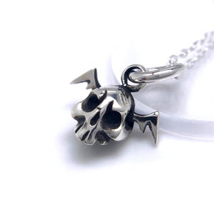 devil skull necklace for women,925 sterling silver