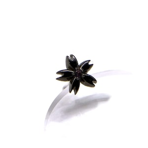 Black sakura earring silver,cherry blossom earring sterling silver,japanese earring for women,sakura flower earring,kimono earring