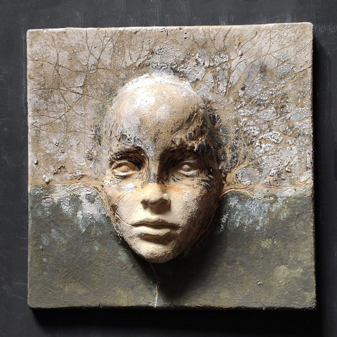 Gray Bier Unique Ceramic Sculpture on the Wallart Ceramic Etsy