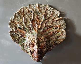 Signore dei draghi, scultura in ceramica unica