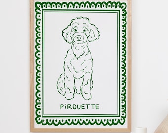 Retrato de mascota personalizado: Ilustración minimalista de perro o gato (arte digital)