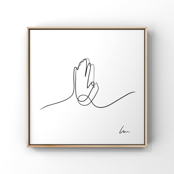 Een Lijntekening Paar Afdrukken Een Lijnwijzer Etsy