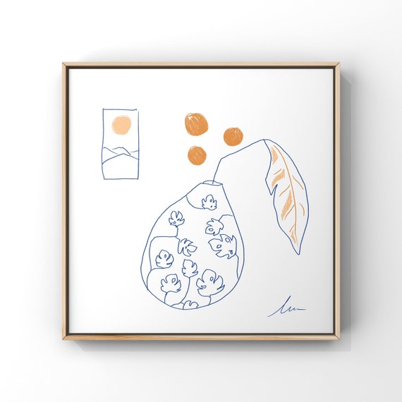 One Line Draw Aesthetic Kitchen Art Matisse Wall Art Digital Download One Line Draw Aesthetic Kitchen Art Matisse Wall Art Digital Download