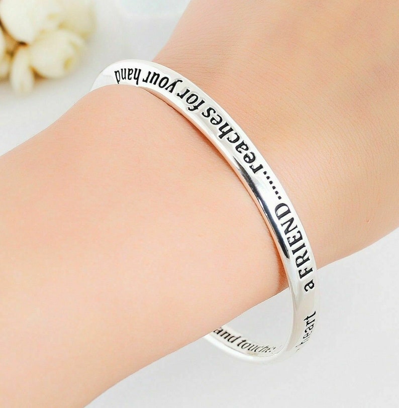 925 Sterling Silver Filled Infinity Friendship Bracelet Bangle Good Quality Gift