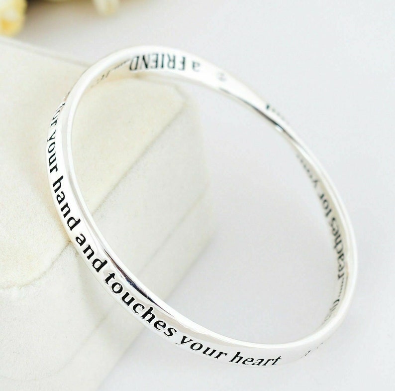 925 Sterling Silver Filled Infinity Friendship Bracelet Bangle Good Quality Gift