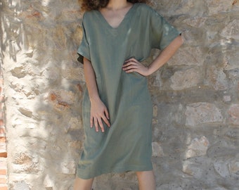 LINEN DRESS/linen clothing/summer dress/linen dress EUGINE/loose linen dresses/ecological clothes/ethical clothing/linen dress.