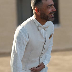 Mens linen suit,Ivory linen suit for men, luxury mens groom suit, elegant mens suit