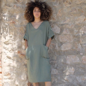 LINEN DRESS/linen clothing/summer dress/linen dress EUGINE/loose linen dresses/ecological clothes/ethical clothing/linen dress. image 2