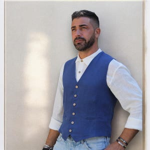 Herren Leinen Weste, Leinen Weste Toronto Herren Leinen Weste, Leinen Bräutigam Weste,lässige Bräutigam Weste