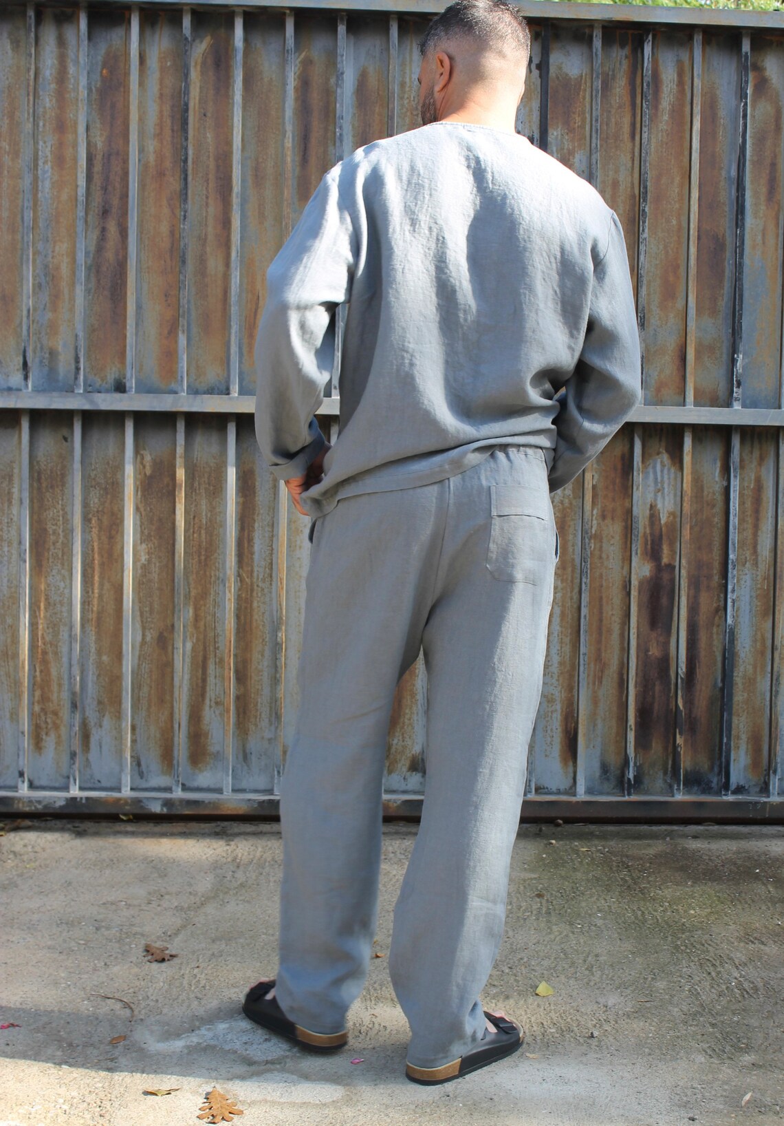 Mens Linen Pajamas Set/mens Pajama Linen Pants/dover Linen Etsy