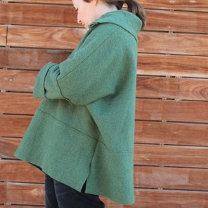 oversized boiled wool sweater / 100% wool oversized sweater / oversized wool sweater / maternity wool sweater