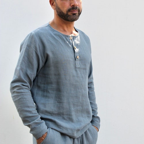 linen turquoise shirt