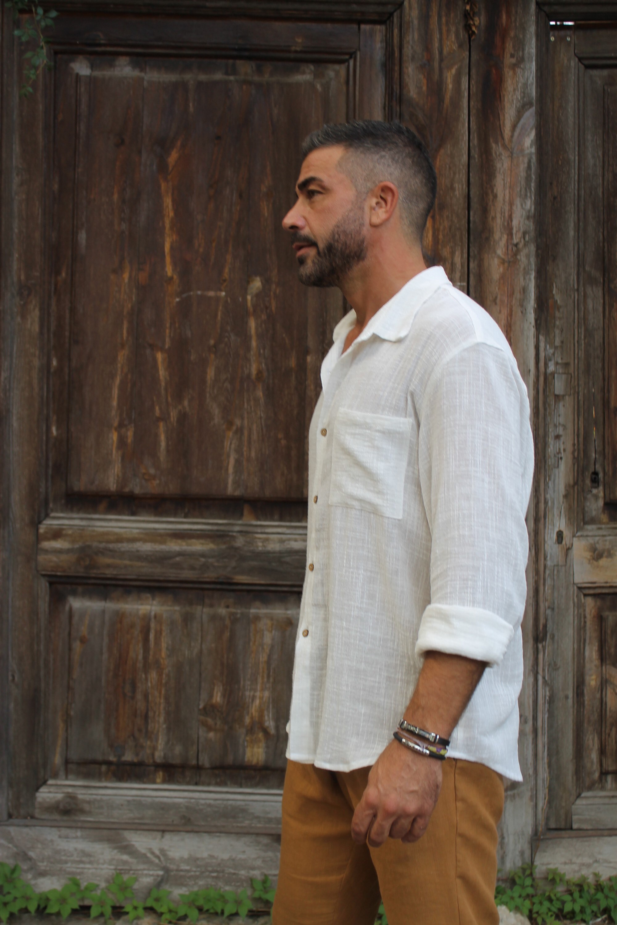 Mens Linen Shirt / Saona Linen Shirt / Bohemian Mens Shirt / - Etsy