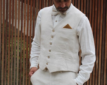 costume d'invité de mariage, ensemble de costume pour homme en lin.