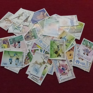 Pack temático de 50 sellos postales - Temática deportiva