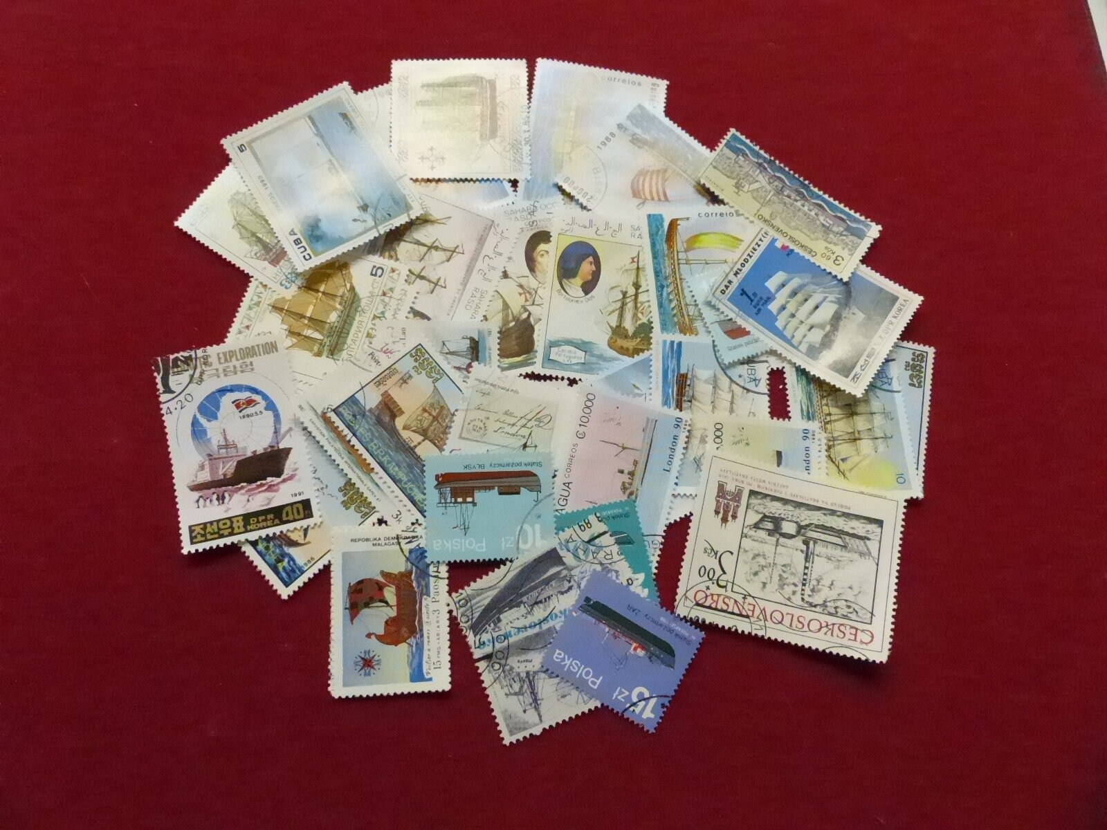 Thematic Pack of 50 Postage Stamps Ships Theme Etsy