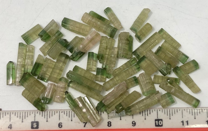 81.15 Cts Natural shops Bi colour Transparent Tourmaline crystals from Afghanistan