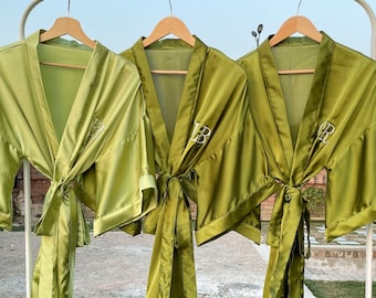 Satin Robes for women, Bride Robe personalized, Plus size bride robe, personalized robes for women, Mother of the bride robe plus size