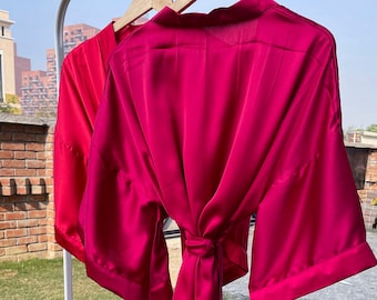 Kimono Robe, Bridal Robe, Bridesmaid Robe, Bridal Robes, Bridesmaid Robes satin, Bride Robe Personalized, Plus Size robe, Robes personalized