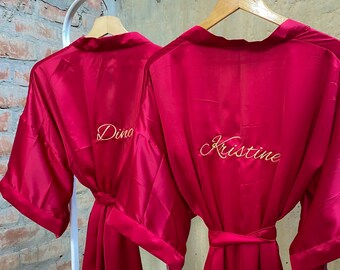 Plus Size robe, Bridal Robes, bride Robe, Satin Robes, Silk bridal robes, Personalized robes, Kimono Robe, Be my bridesmaid, Satin Robes