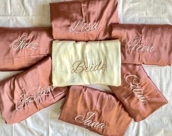 Personalized robes women, Silk robes for bridesmaids, Plus size bride robe, Personalized robes women, Satin robes for women, bridal Robes