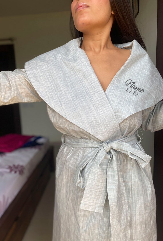 Robes nupciales batas de lino bata de algodón batas de dama Etsy