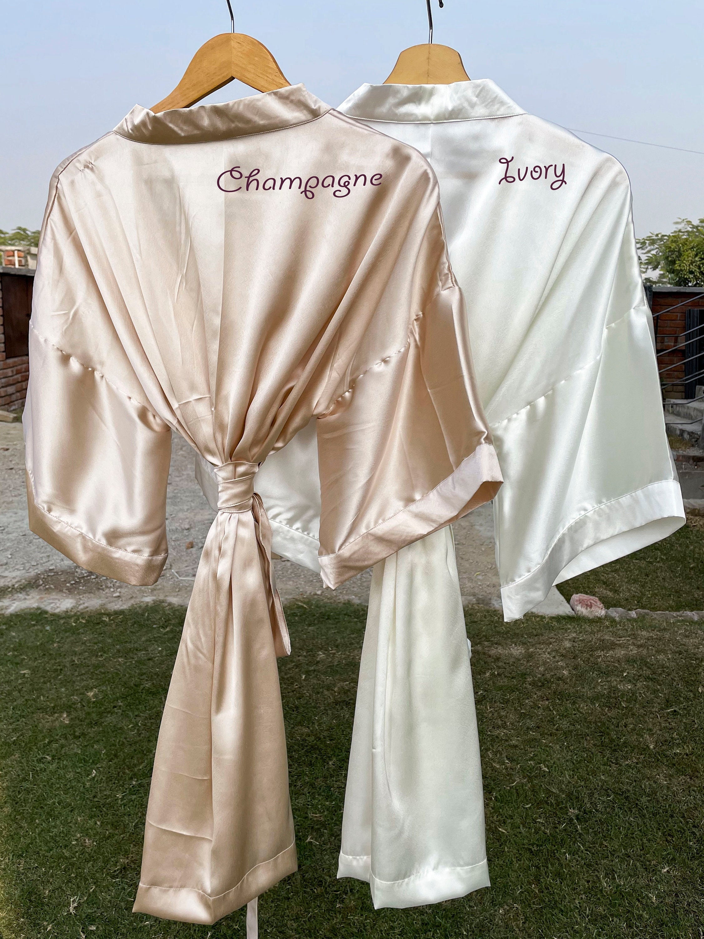 Satin Robes Bridesmaid Robes Satin Bridesmaid Robes Bridal Etsy Hong Kong
