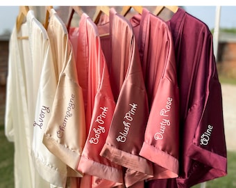 Bride Robe personalized, bridesmaid robes, Bridesmaid getting ready outfit, Robes personalized, Plus size robe, Satin robe, bride Robe