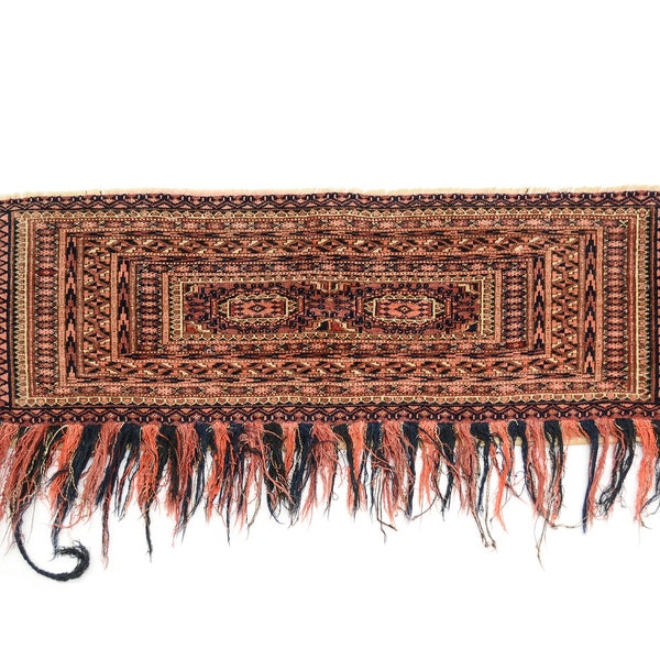 Antique Tekke Torba 0.36x1.15m/ 1ft2x3ft9 bag face rug, Turkoman bag face, Tekke rug, Tribal artefact