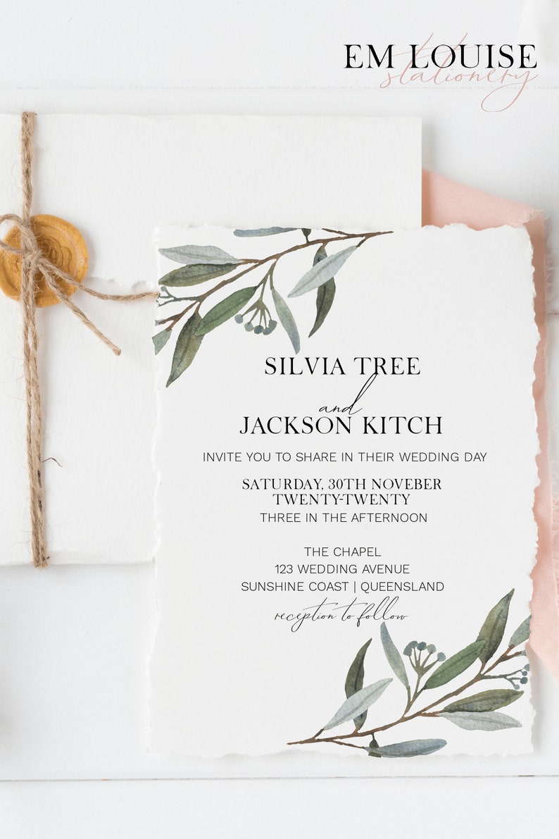 Australian Native Wedding Invitation Wedding Invitation Etsy