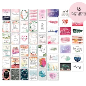 52 postcards - one card every week - for a year - creative wedding gift - guest book - postcards wedding 52 weeks