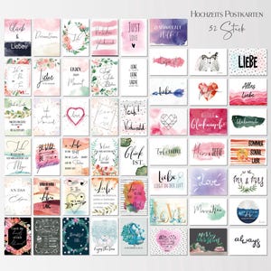 52 Postkarten -jede Woche eine Karte - ein Jahr lang- kreatives Hochzeitsgeschenk -Gästebuch- Postkarten Hochzeit 52 Wochen