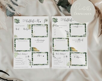 Download - DIY Guest Cards 12 Set - For Self-Printing - PDF Format-Digital Cards for the Guest Book