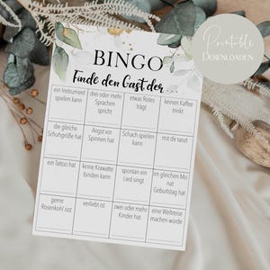 Download-Bingo Hochzeitsspiel - Zum Selbstdruck - PDF Format-Digitale Karten für die Hochzeitsfeier