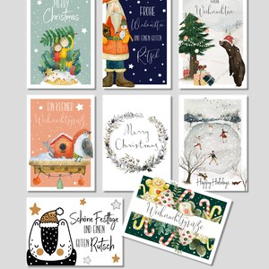 16 Christmas postcards SET 1 great Christmas postcards Christmas cards greeting cards for friends and family at Christmas image 2