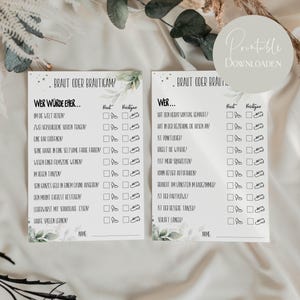 Download- Übereinstimmungsspiel Hochzeit - Zum Selbstdruck - PDF Format-Digitale Karten für die Hochzeitsfeier