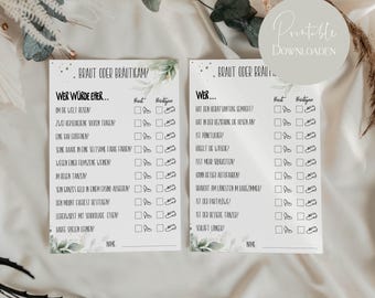 Download- Matching Game Wedding - For Self-Printing - PDF Format-Digital Cards for the Wedding Celebration