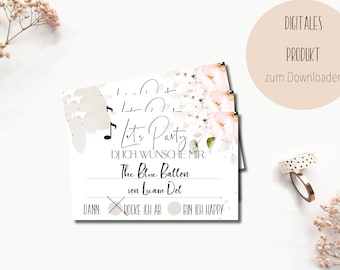 Download Music Wedding Wishes Cards - DIY Self-Print _Caitlin