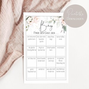 Imprimible- Juego de bodas de bingo- Descargar - Caitlin