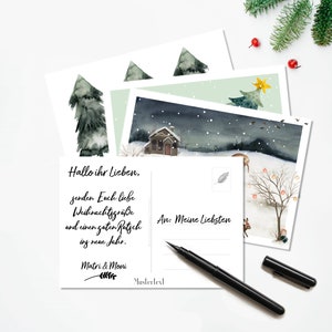32 Weihnachtspostkarten Weihnachts-Postkarten Set Weihnachtskarten zum versenden an Weihnachten-Grußkarte-Weihnachtspostkarte Bild 7