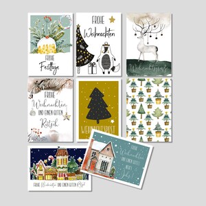 16 Christmas postcards SET 1 great Christmas postcards Christmas cards greeting cards for friends and family at Christmas image 3