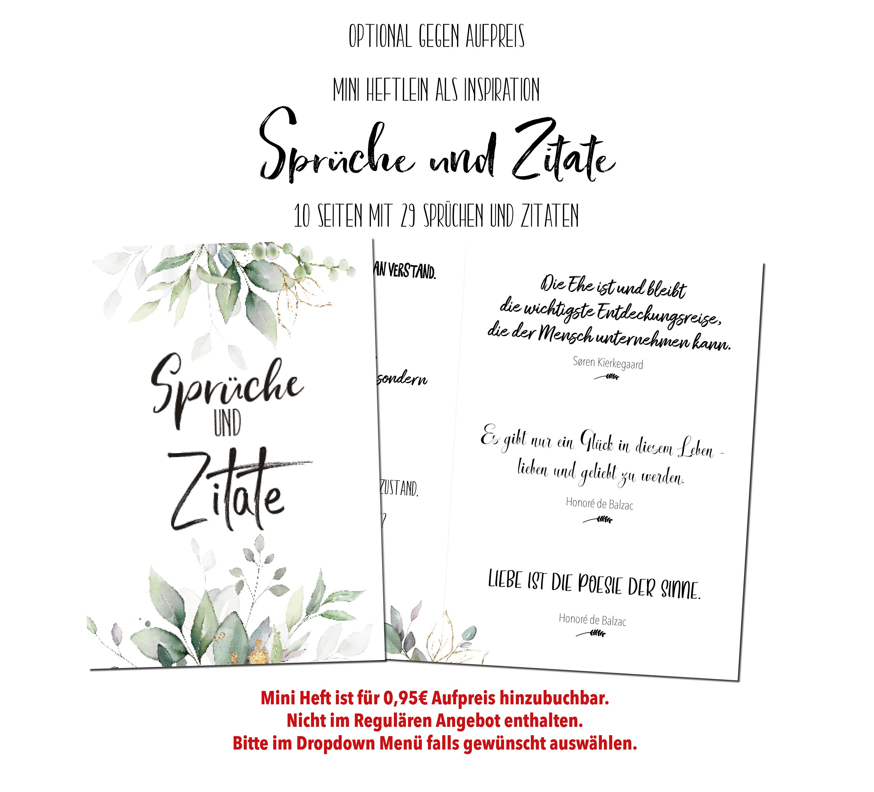 Autocollants Livre D'Or Mariage Vintage - 5 Feuilles Décoratives Avec Messages D'Amour En Allemand