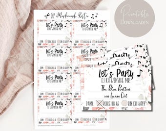 Download Music Wish Cards Wedding - DIY Self-Print _Caitlin