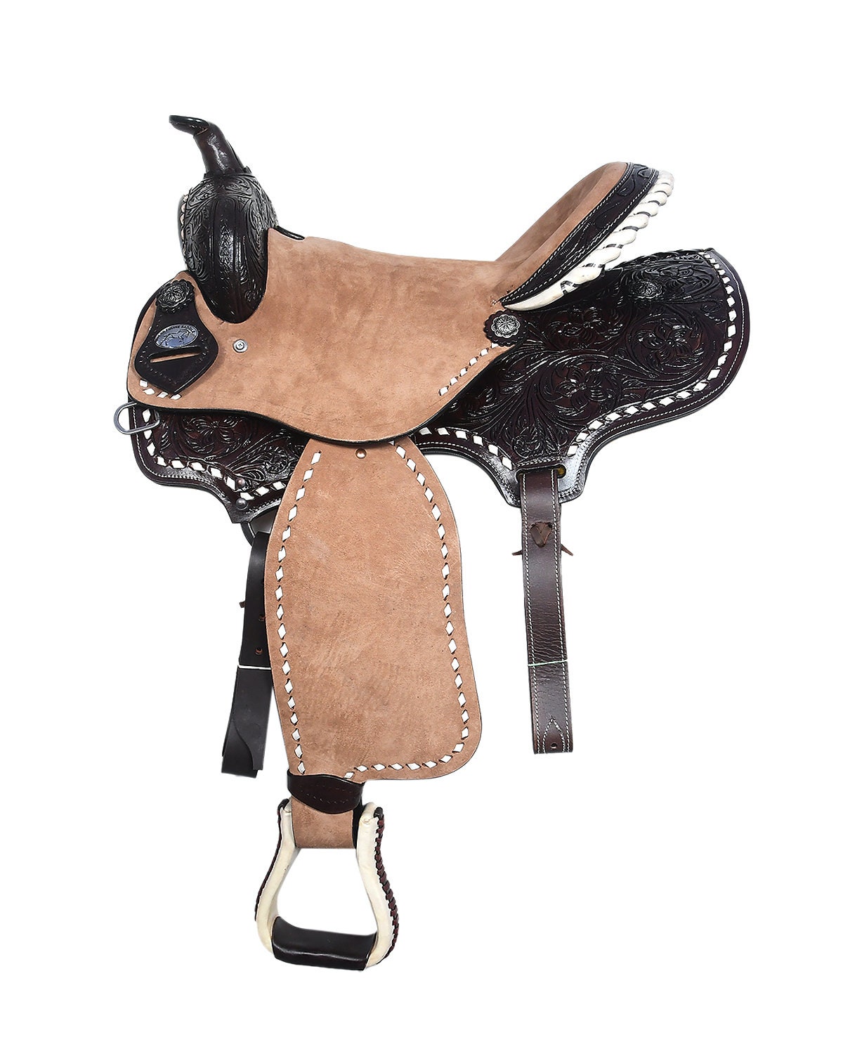 New Western Plesure Trail Horse Synthetic Saddle Free Tack Set Size 12