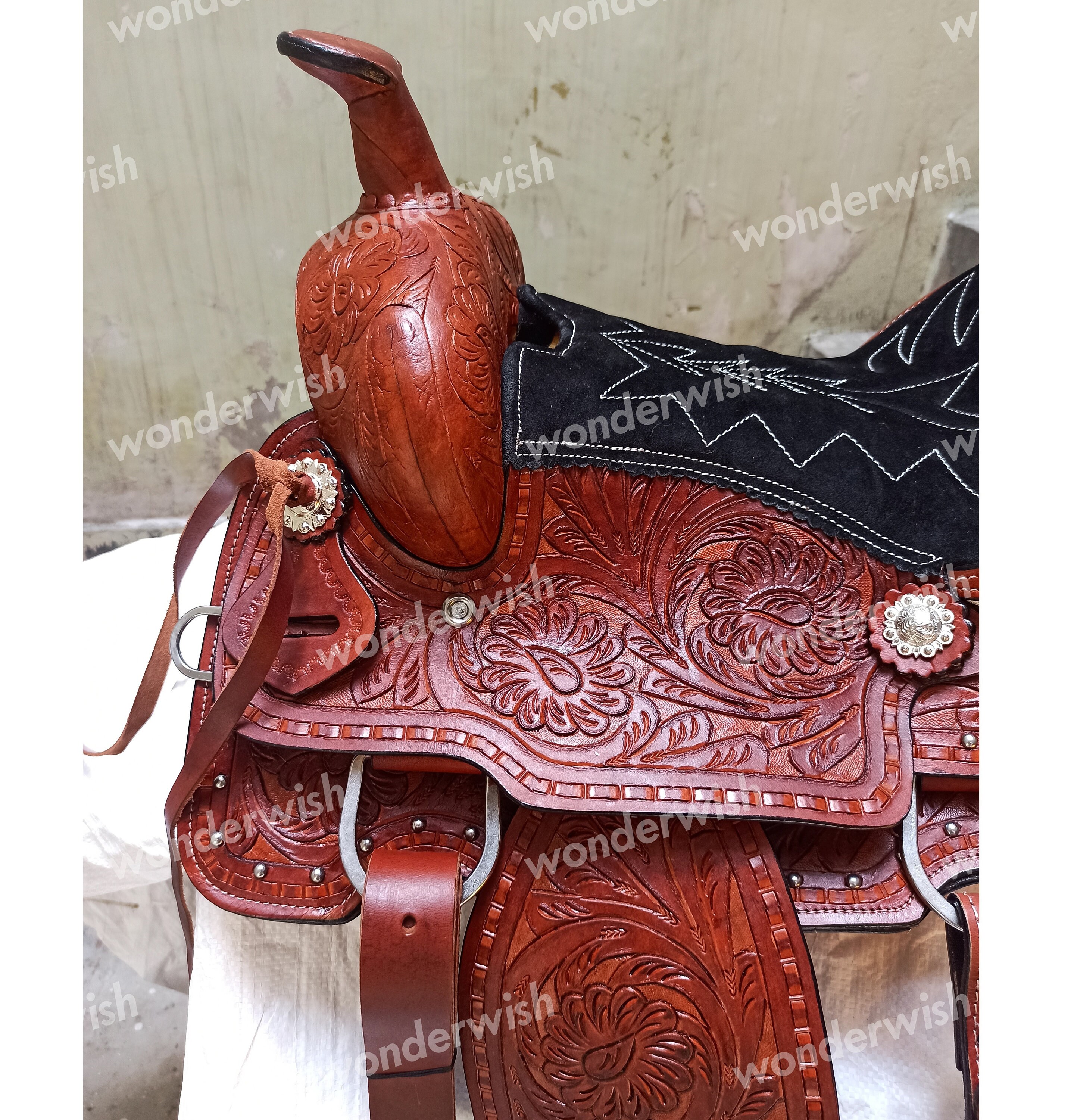 Western Racing Horse Saddle Gaited Bars Padded Seat Pleasure Etsy