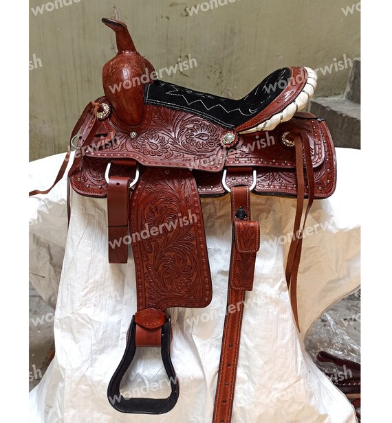 Western Racing Horse Saddle Gaited Bars Padded Seat Pleasure Etsy